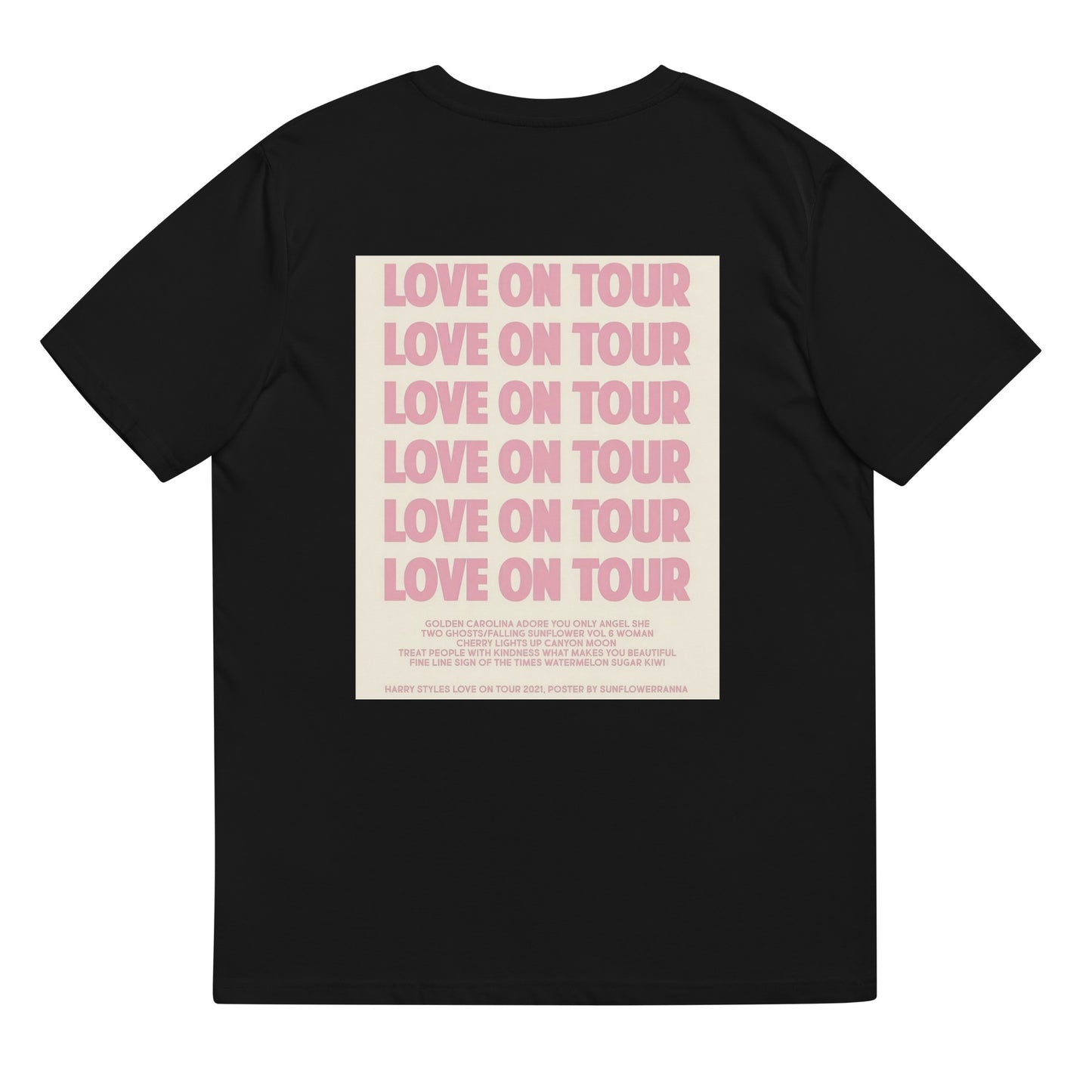 Unisex t-shirt Love On Tour (back printed)