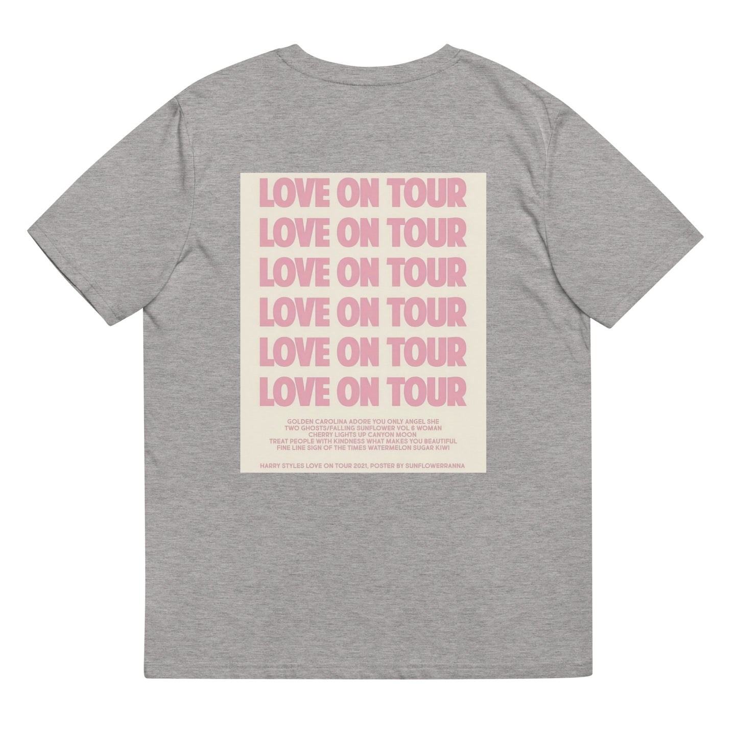 Unisex t-shirt Love On Tour (back printed)