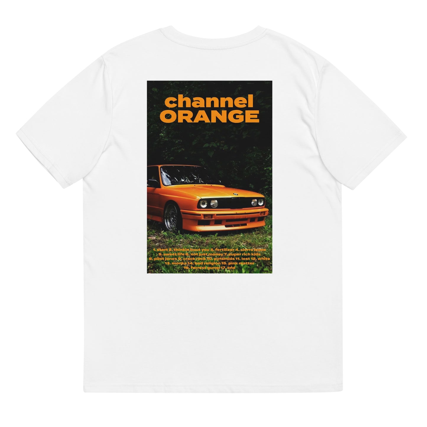 Unisex t-shirt Orange (back printed)