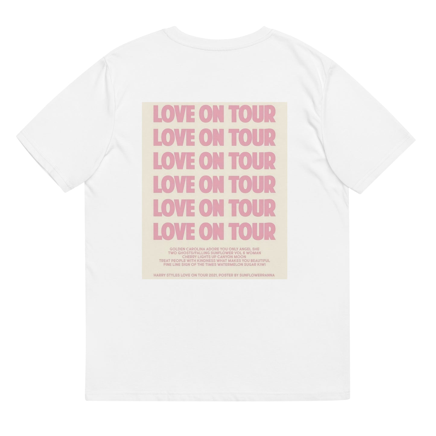 Unisex t-shirt Love On Tour (back printed)